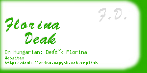 florina deak business card